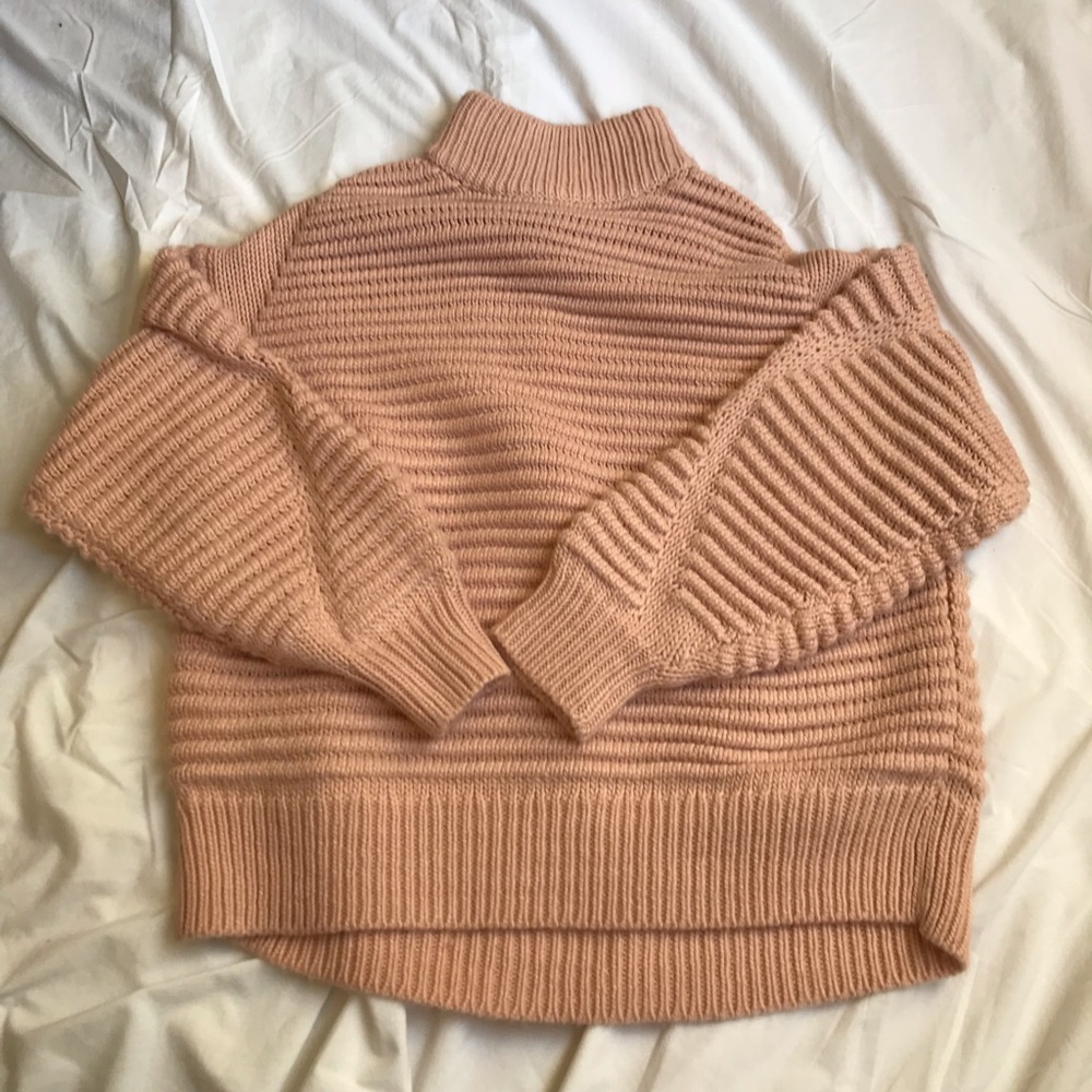Blush Knitted Oversized H&M Sweater
